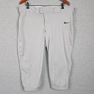 Nike Womens Size XL Gray Dri-FIT‎ High Softball Pants AV6718-052 New